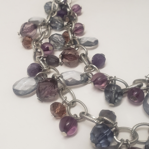 Unique Multi Color Beaded Statement Necklace - Picture 5 of 6